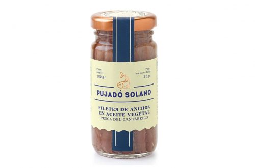 Filets d'anchois confits à l'huile d'olive - Pujado Solano à Santona - Nouvelle Vague l'épicerie fine de la pêche à Bordeaux depuis 2017