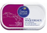 Filets de maquereaux à la moutarde et au mout de raisin - La Compagnie Bretonne du Poisson - Conserves de poissons et crustacés - Bretagne - Nouvelle Vague l'épicerie de la pêche à Bordeaux - France