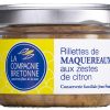 Rillettes de maquereaux aux zestes de citron - La Compagnie Bretonne du Poisson - Conserves de poissons et crustacés - Bretagne - Nouvelle Vague l'épicerie de la pêche à Bordeaux - France