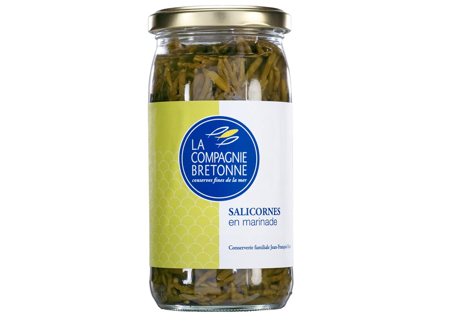 Salicornes en marinade - La Compagnie Bretonne du Poisson - Conserves de poissons et crustacés - Bretagne - Nouvelle Vague l'épicerie de la pêche à Bordeaux - France