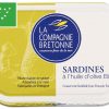 Sardines Millésimées à l'huile d'olive bio - La Compagnie Bretonne du Poisson - Conserves de poissons et crustacés - Bretagne - Nouvelle Vague l'épicerie de la pêche à Bordeaux - France