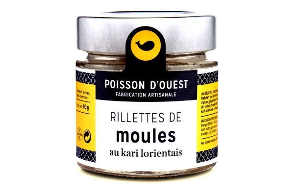 Rillettes de moules au kari lorentais - Poisson d'ouest - Nouvelle Vague l'épicerie fine de la pêche à Bordeaux depuis 2017